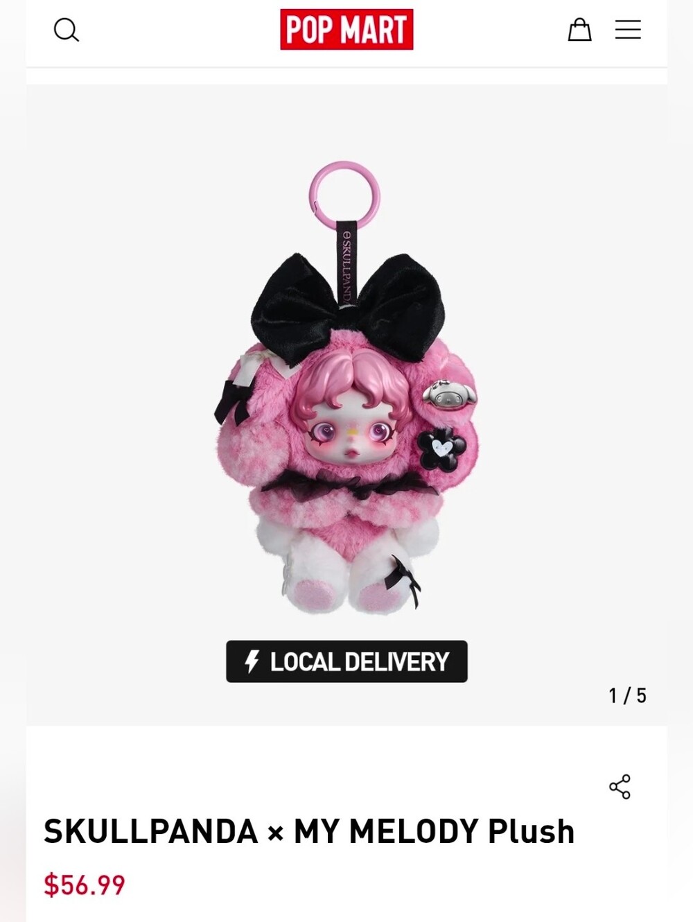 Skullpanda x My Melody Plush